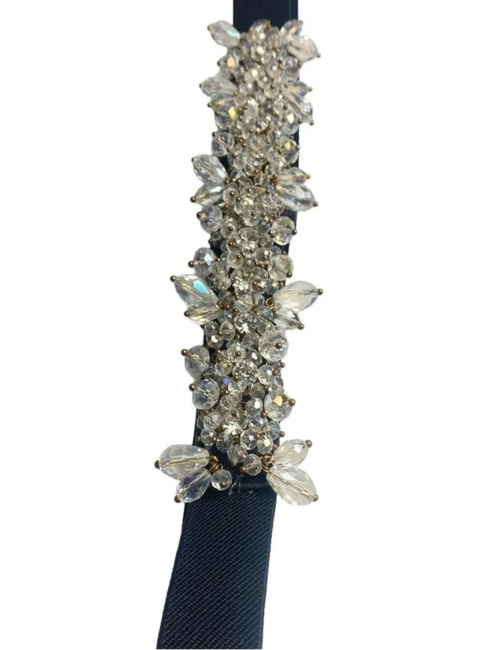 Crystal Beaded Black Belt